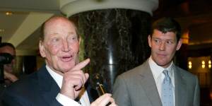 Club members:the late Kerry Packer and his son James.