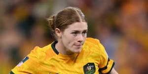 Cortnee Vine takes the decisive penalty for Australia during the quarter-final.