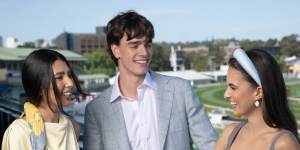 Young models demonstrate the more relaxed approach to racewear at Royal Randwick Racecourse for The Everest.