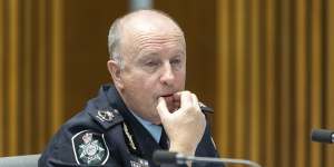 ACT chief police officer Neil Gaughan in the hearing on Friday.