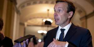 Chris Murphy,the Democrat who led the bipartisan push for reform,after the successful vote. 