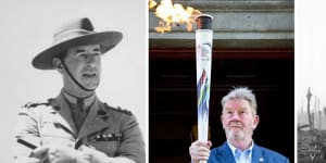 A torch burns for Stan Savige across old battlefields