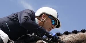 Andrew Hoy riding Bloom Des Hauts Crets during the Olympic equestrian test event in Tokyo last August.