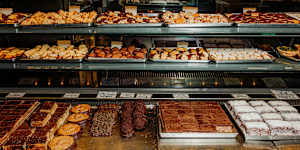 The cake cabinet.
