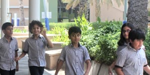 Children at the Victorian International School Sharjah in the UAE,where Australian education is big business.