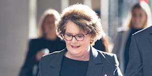 Angela Jones-Blayney arriving at the ICAC office on Monday.