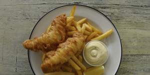 The ling fish and chips at Fich,Petersham.