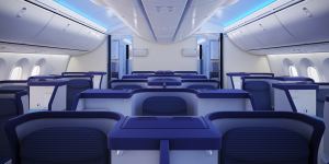 ANA business class on board its Boeing 787 Dreamliner.