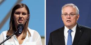 Brittany Higgins has asked Prime Minister Scott Morrison to meet in late April.