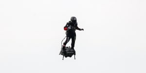 Bird? Plane? Jet-powered hoverboard? French'Flying Man'crosses English Channel