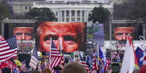 Donald Trump’s rally was organised for the day that President Joe Biden’s electoral victory was ratified by the Congress. Infuriated by his vice-president Mike Pence’s refusal to overturn the result,Trump told the crowd:“We fight like hell. And if you don’t fight like hell,you’re not going to have a country anymore.”