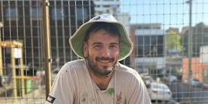 Brisbane artist James Ellis clocked nearly 250 consecutive roast chickens this year before giving up his resolution. 