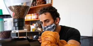 New member of Parramatta's cafe scene:Toufick Chami at his venue Meraki Merchants.