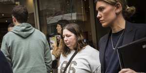 Erin Patterson outside her lawyer’s office last year,in the months before she was charged.