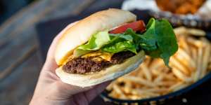 The cheeseburger is a glorious whirl of succulent meat and luscious oozing cheese.