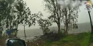 Tropical cyclone Narelle crossed Cape York on Friday,leaving damage in its wake.