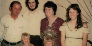 Brian Irwin with his wife Betty,son Murray,daughter Jan and twin sons Richard and Stuart,in 1976.