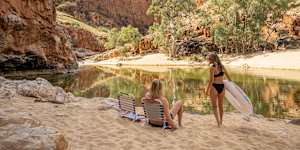 Outback beach … Ormiston Gorge waterhole.