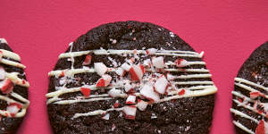 Double chocolate peppermint cookies.