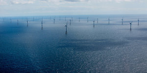 An offshore wind farm operated by Germany's old coal giant RWE.