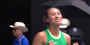 Zheng outlasts compatriot in epic tiebreaker