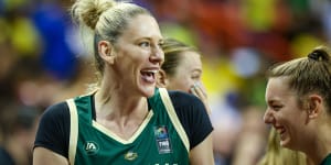 Happy days:Lauren Jackson has been selected in the Opals’ initial 26-player squad for Paris.