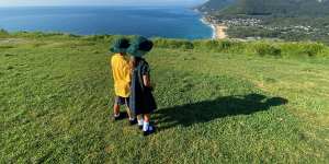 Matilda McCullough,with her brother,at Stanwell Park,her new home where she feels safe. 