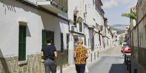 Rodriguez (left) and Chard wandering through Sa Pobla. “It’s an historically important village,but not touristy – ideal for experiencing authentic Mallorcan culture,” says Chard.