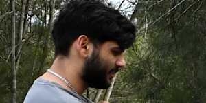 Jake Chambers pays his respects to his old school fiend Audrey Griffin,whose body was found in Erina Creek.