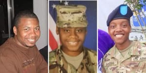 Sergeant William Jerome Rivers,Specialist Breonna Alexsondria Moffett and Specialist Kennedy Ladon Sanders.