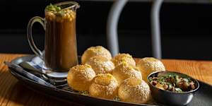 Pani puri at Bombay Meri Jaan Indian restaurant in Richmond.