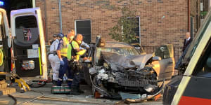 Driver trapped in Sydney CBD car and light rail collision