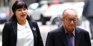 Di Sanh Duong arrives at the County Court of Victoria last week.