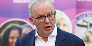 Anthony Albanese is pictured here in Leichardt,in his electorate Grayndler,in April 2025.