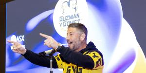 Guzman y Gomez’s $300-million man,co-CEO Steven Marks,at the ASX on Thursday when the company made its public debut. 