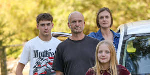 Andrea and Malcolm Cosentino-Smith with their children Ben 16 and Ella 12. Andrea and her family have changed many of their driving habits. Ben is on his L-plates,is driving fewer hours and is catching the train more.
