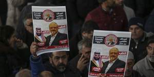 Funeral prayers in absentia for Saudi writer Jamal Khashoggi in Istanbul on Friday.