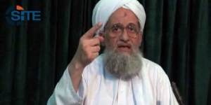 A file photo of al-Qaeda leader Ayman al-Zawahri. 