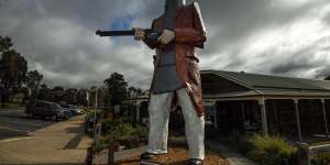 The statue of Ned Kelly at Glenrowan