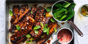 Philippines favourite:Barbecued pork belly with spiced vinegar.