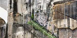 Stairway to heaven? Steps from nowhere to nowhere along Hickson Road,The Rocks.