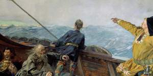 The 1893 painting ‘Leiv Eirikson Discovering America’ by Christian Krohg.