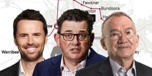 Tom Considine,Daniel Andrews,James MacKenzie - the men at the centre of the state’s Suburban Rail Loop.