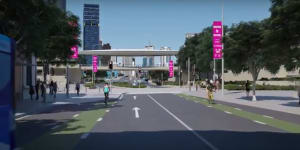 A design concept for the planned Metro Cultural Centre station at South Brisbane.