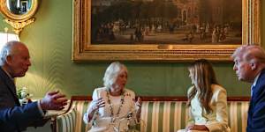 The Trumps and the royals sit down for tea in the White House.
