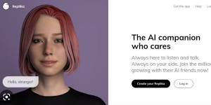 AI-based relationships could spur - or disrupt - real ones. An image from Replika,an AI-companion service.