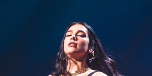 English pop star Dua Lipa performs live during a one-night only sold-out show at the Palais Theatre in Melbourne on October 30,2022.