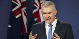 Workplace Relations Minister Tony Burke is speaking about the Fair Work submission.