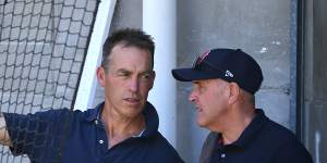 Fighting to clear their names:Alastair Clarkson and Chris Fagan are ready to appear before a four-person panel investigating racism claims at Hawthorn. The two men have strenuously denied all allegations.