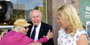 John Howard - campaigning in Penrith - says Lindsay is a"microcosm"of Australia.
